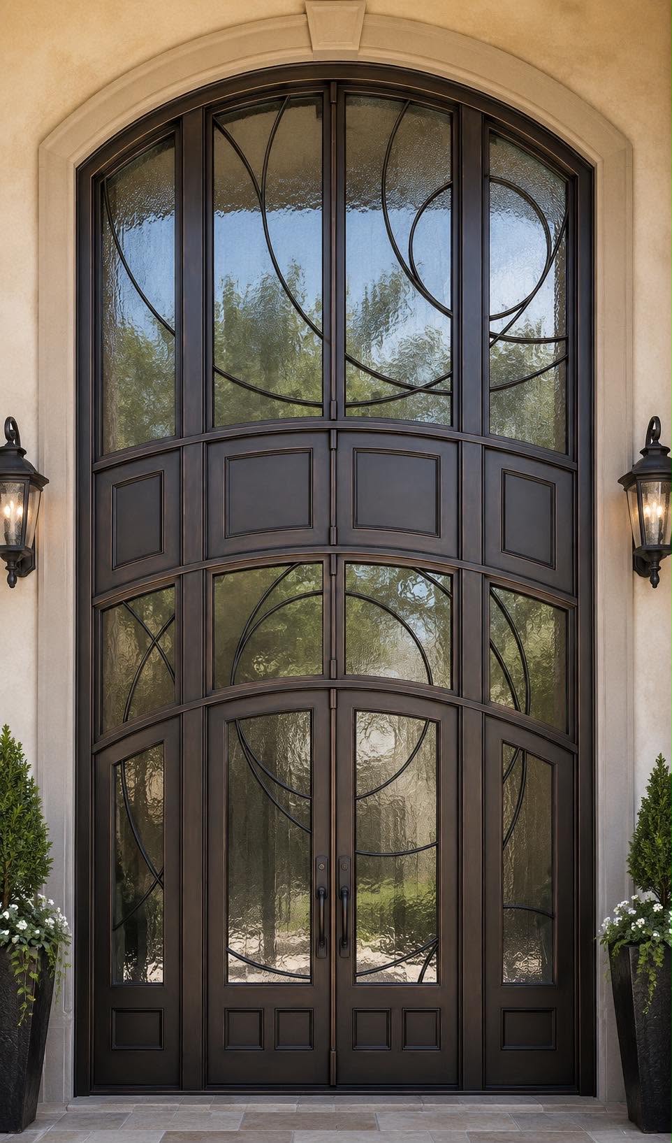 Custom exterior wood door